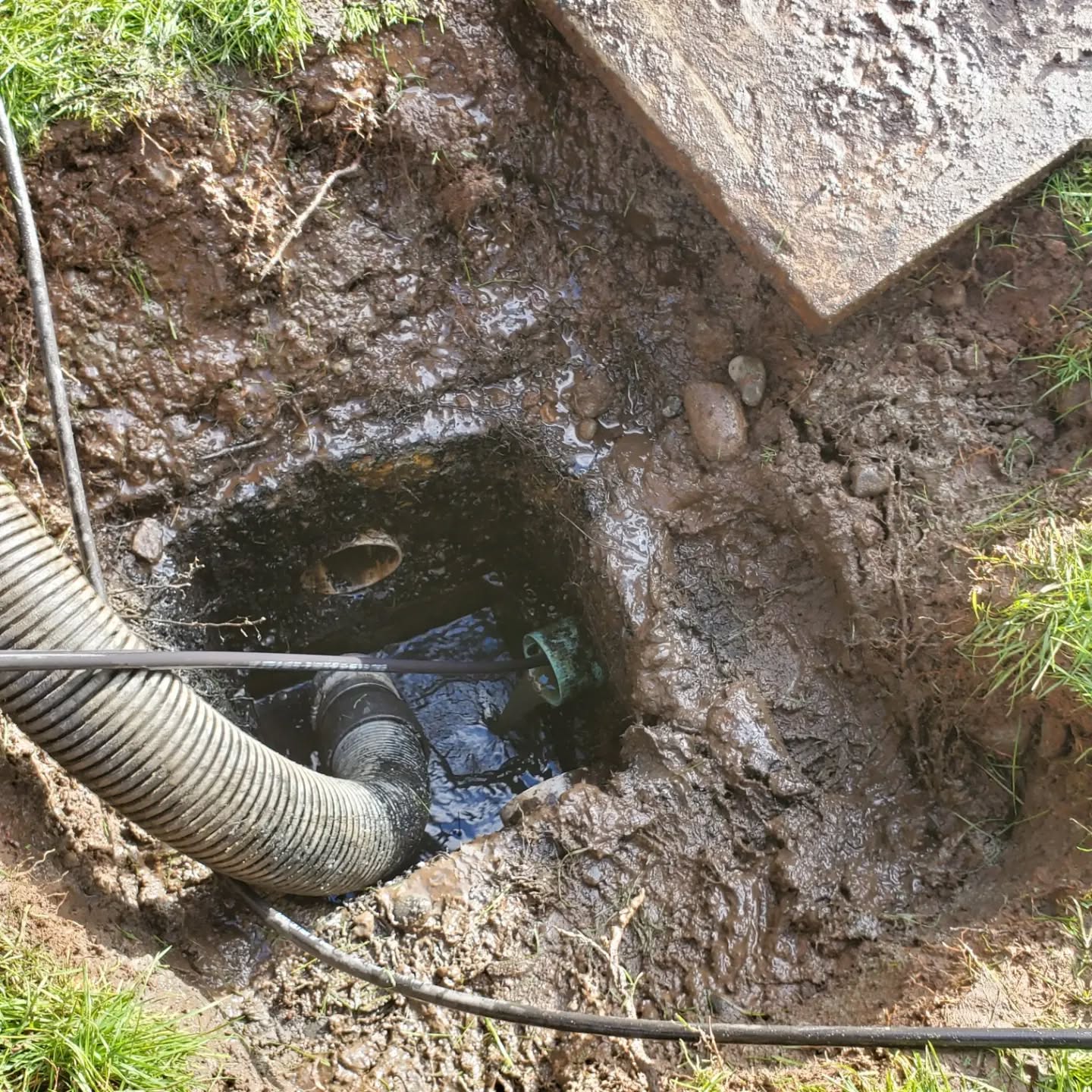 Visible gross debris freed by Clearset's hydrojetting service